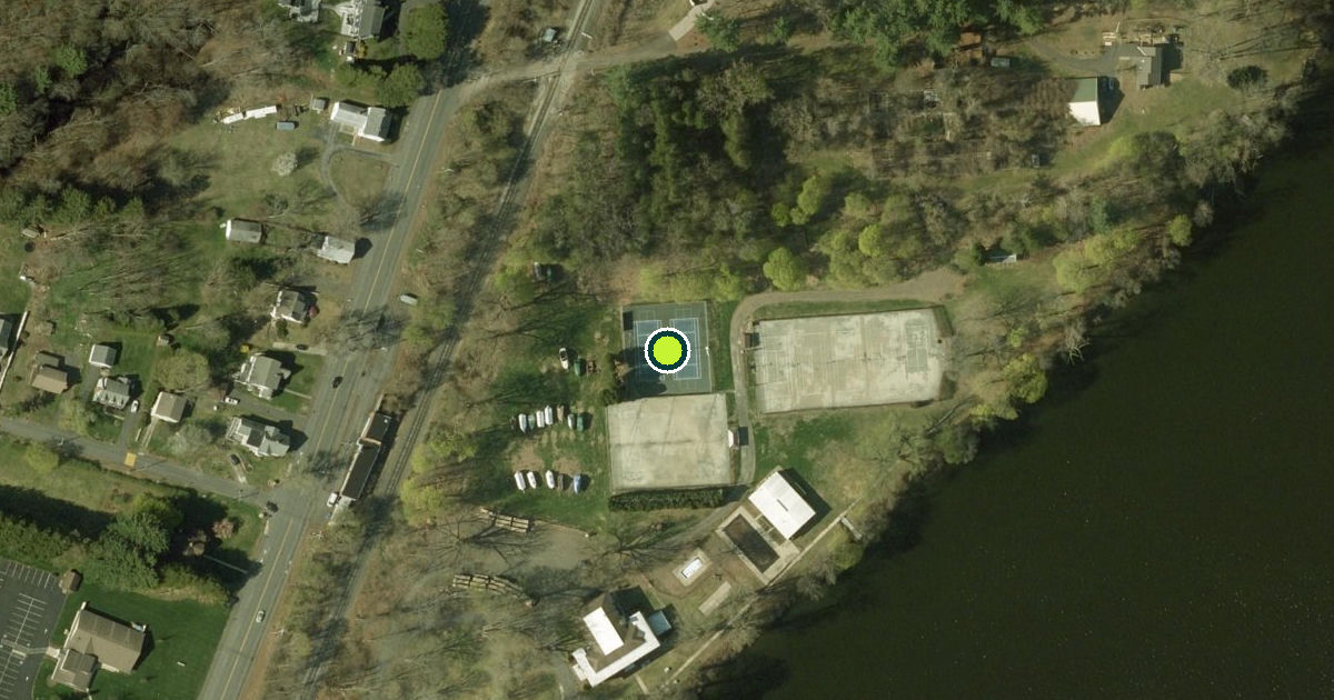 Satellite view of Holyoke Pickleball Courts