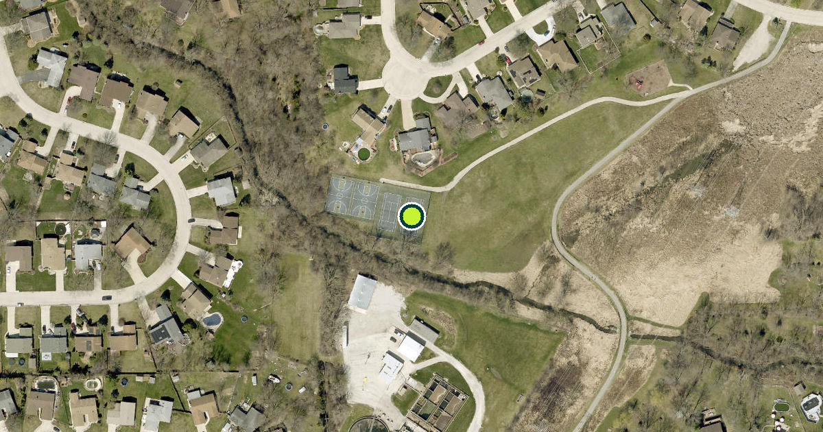 Satellite view of Homer Glen Pickleball Courts