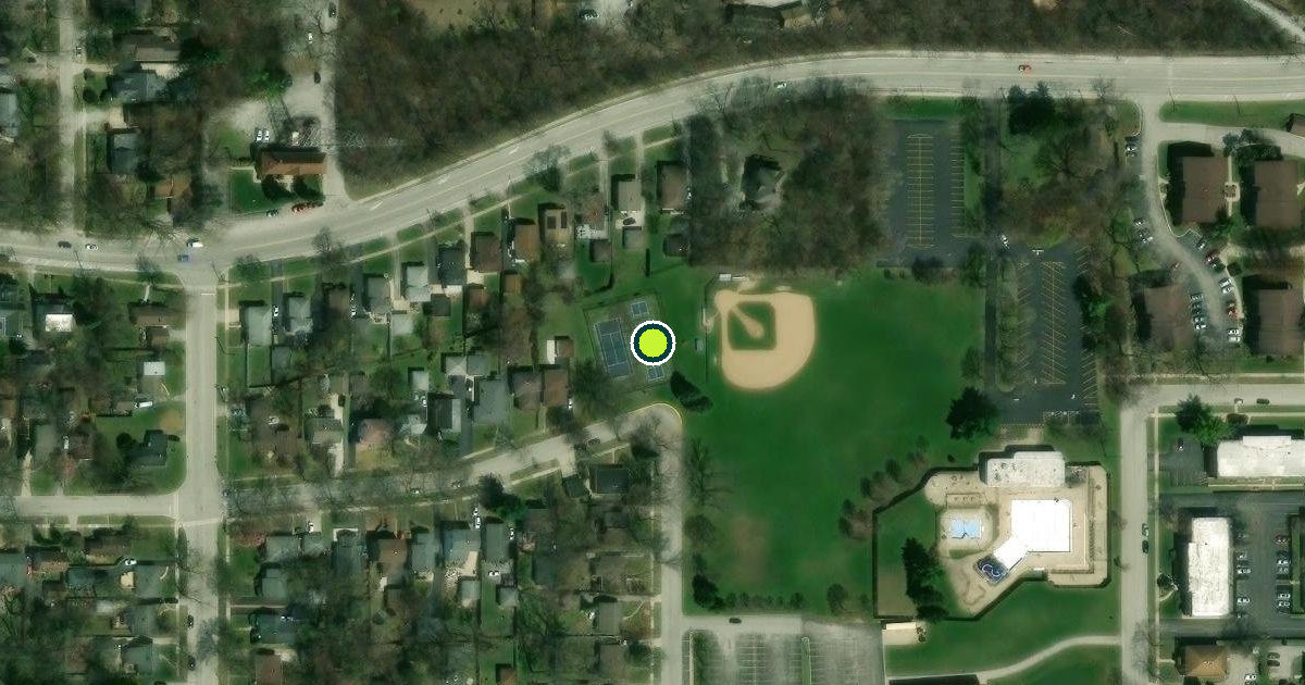 Satellite view of Homewood Pickleball Courts