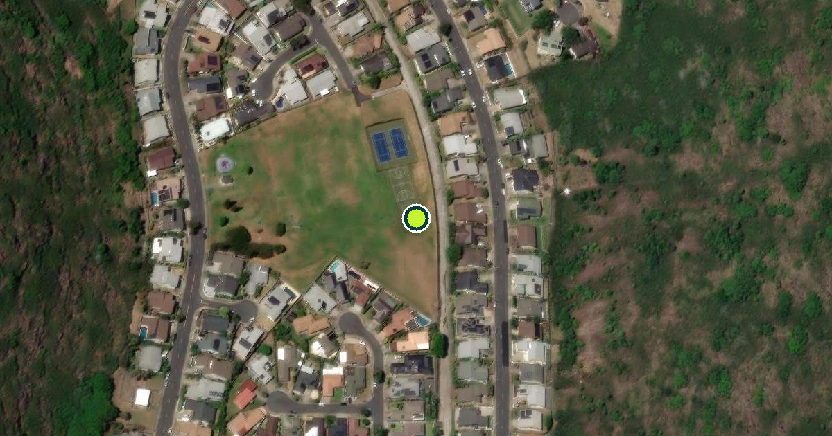 Satellite view of Honolulu County Pickleball Courts