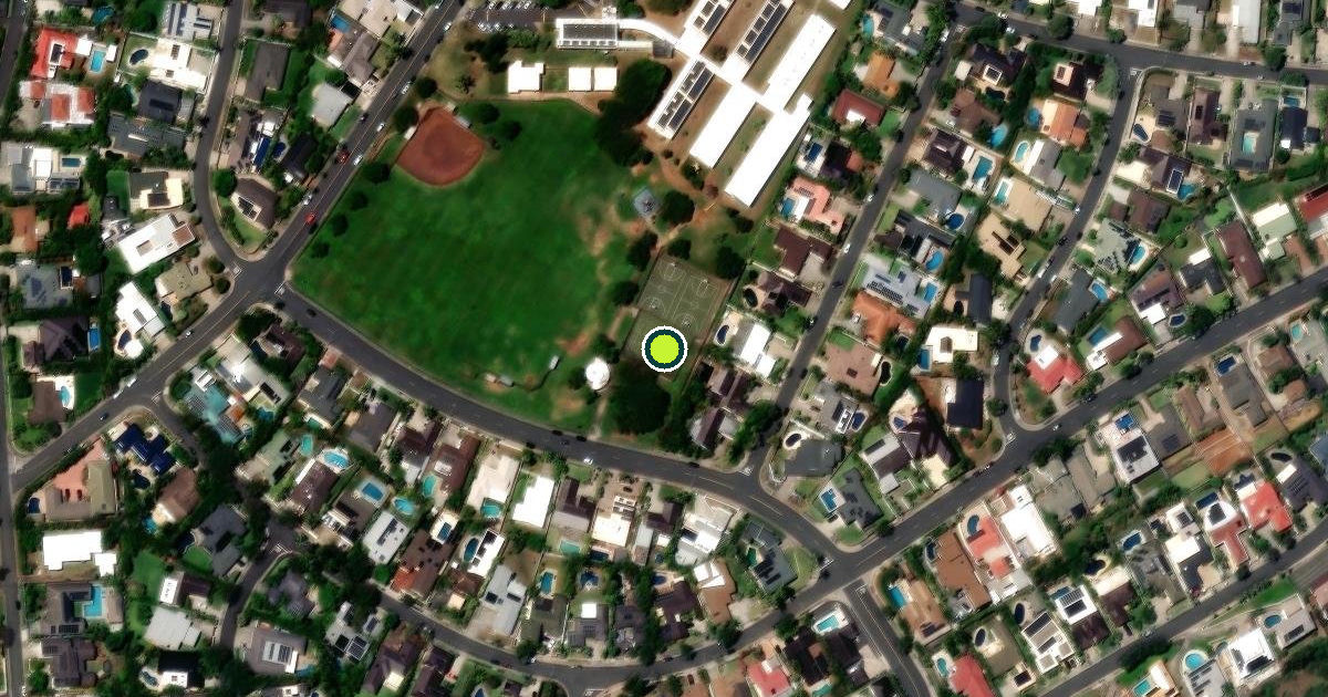 Satellite view of Honolulu County Pickleball Courts