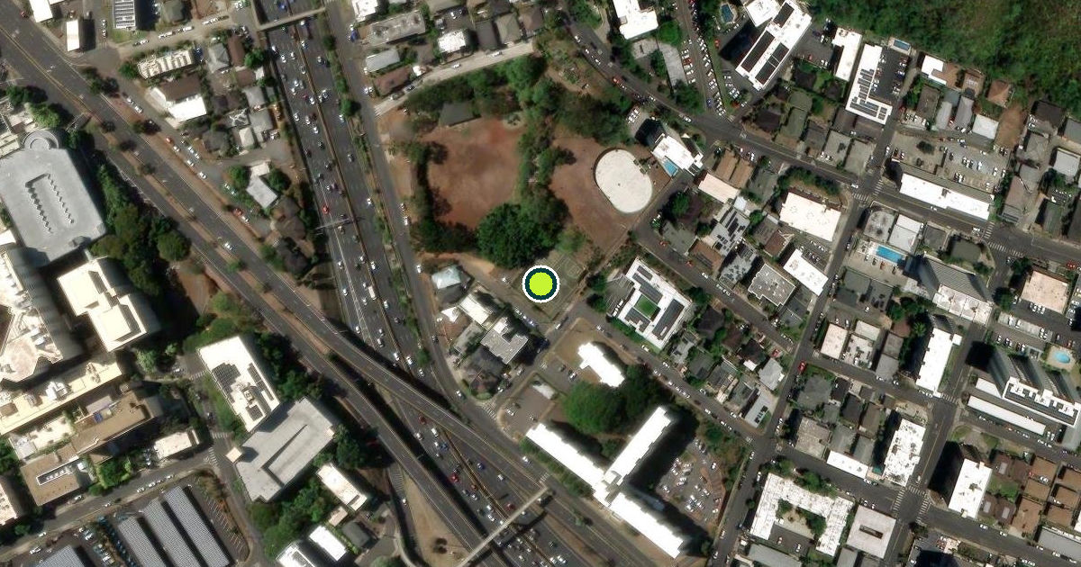 Satellite view of Honolulu County Pickleball Courts