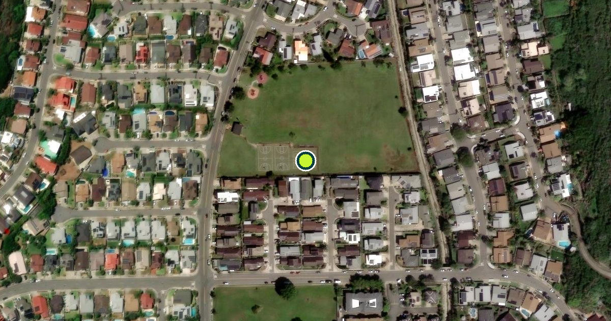 Satellite view of Honolulu County Pickleball Courts