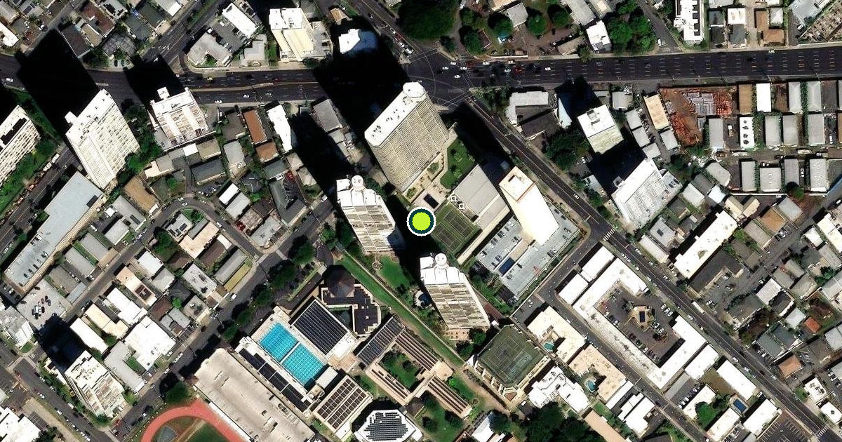 Satellite view of Honolulu County Pickleball Courts