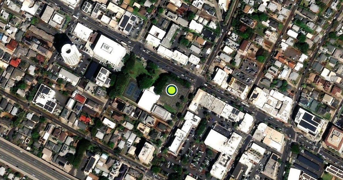 Satellite view of Honolulu County Pickleball Courts