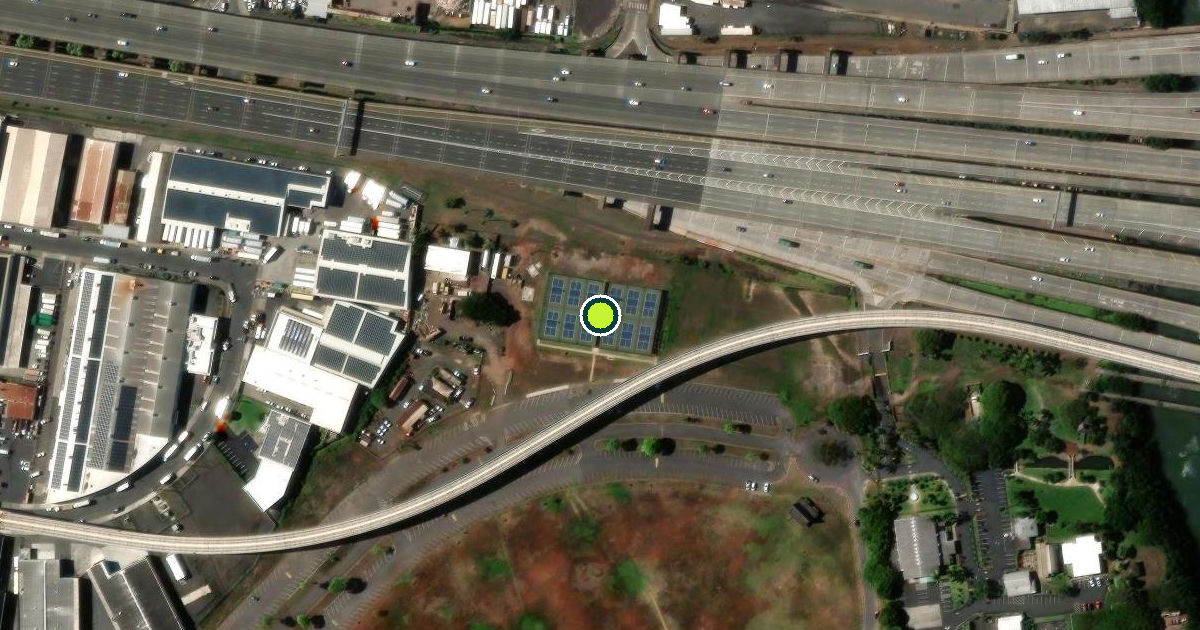 Satellite view of Honolulu County Pickleball Courts