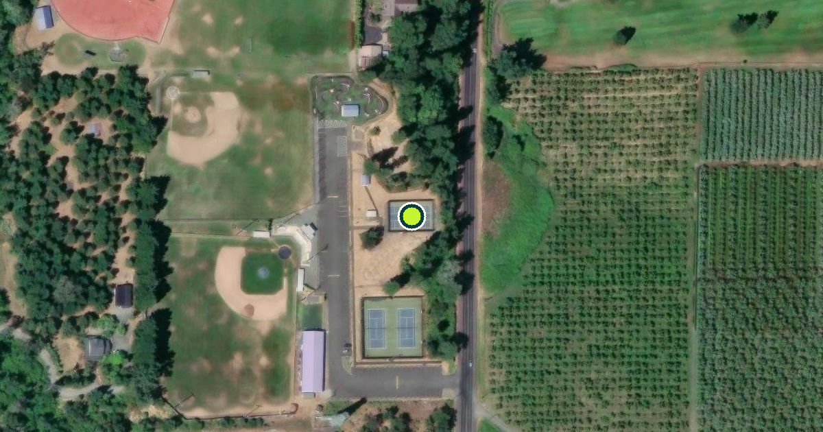 Satellite view of Hood River County Pickleball Courts