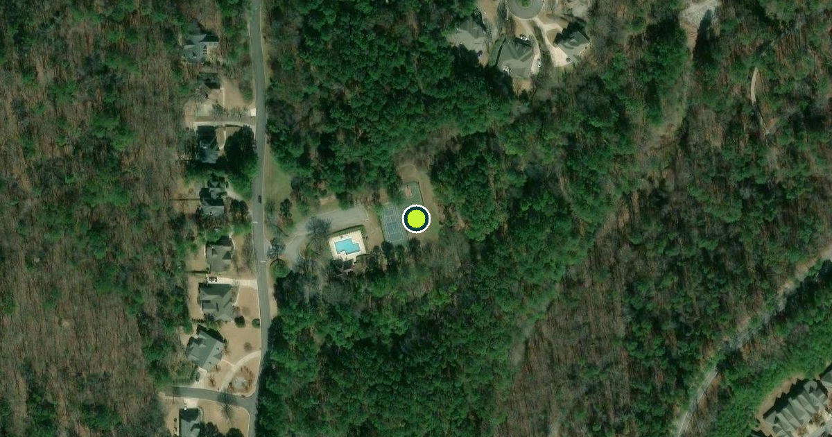 Satellite view of Hoover Pickleball Courts