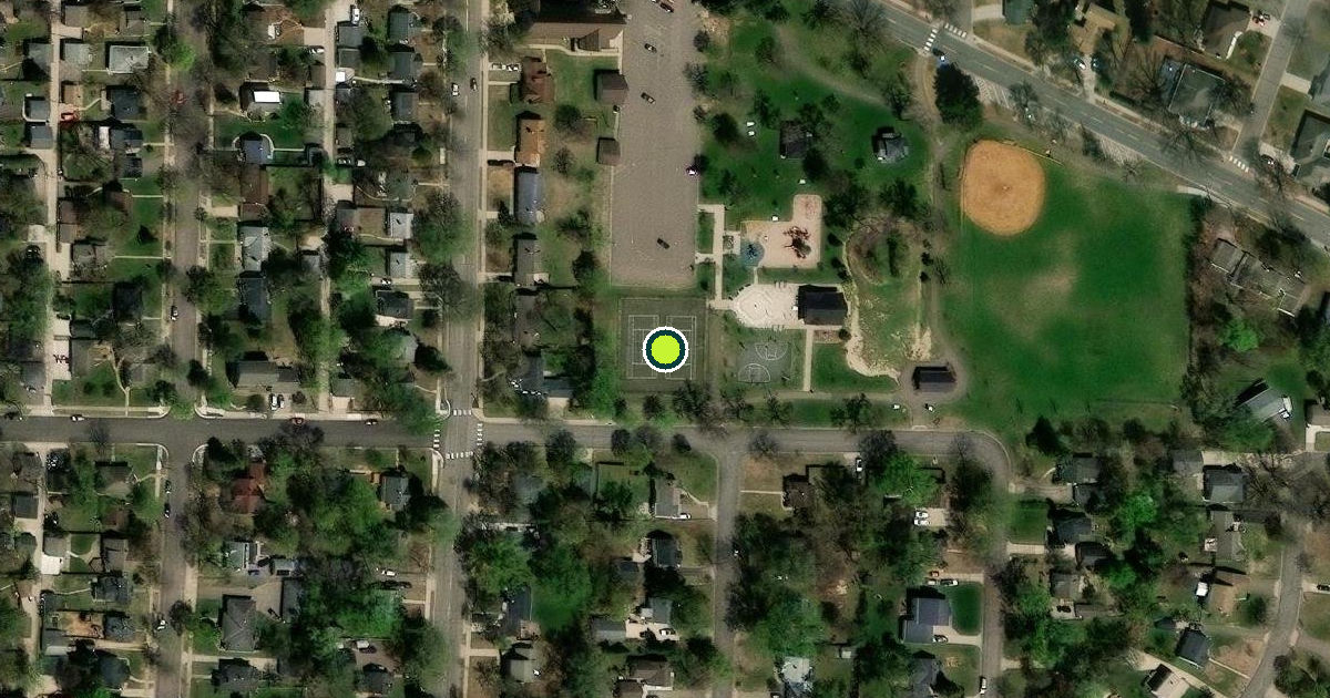 Satellite view of Hopkins Pickleball Courts