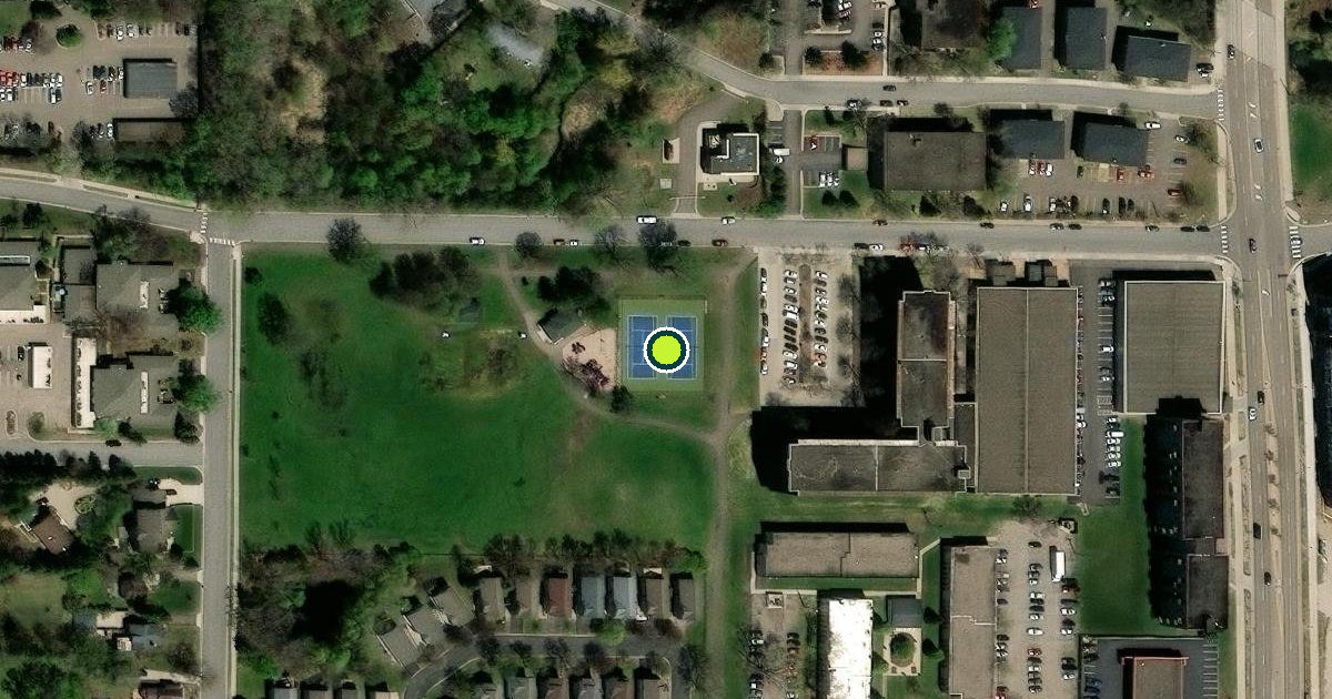 Satellite view of Hopkins Pickleball Courts