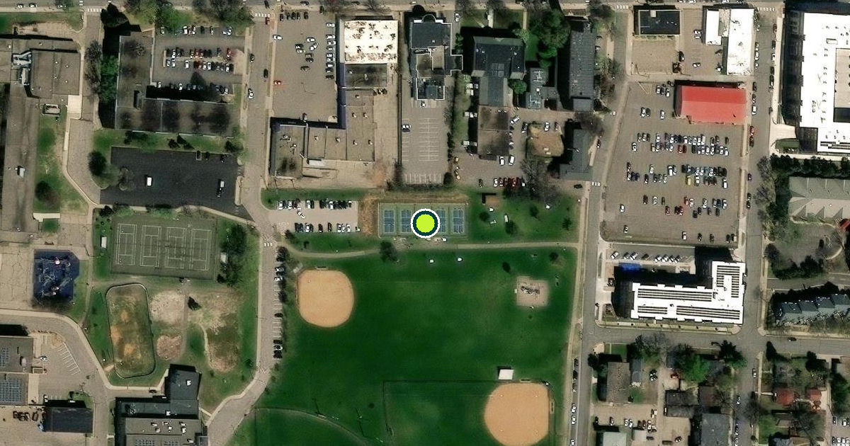 Satellite view of Hopkins Pickleball Courts