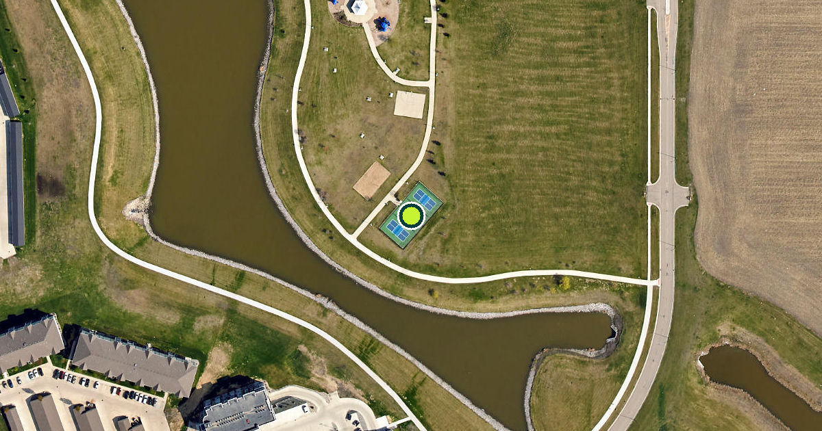 Satellite view of Horizon Shores Park Pickleball Courts