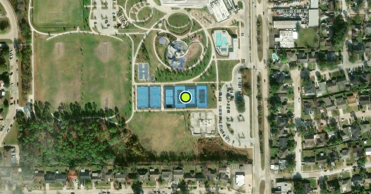 Satellite view of Houston Pickleball Courts