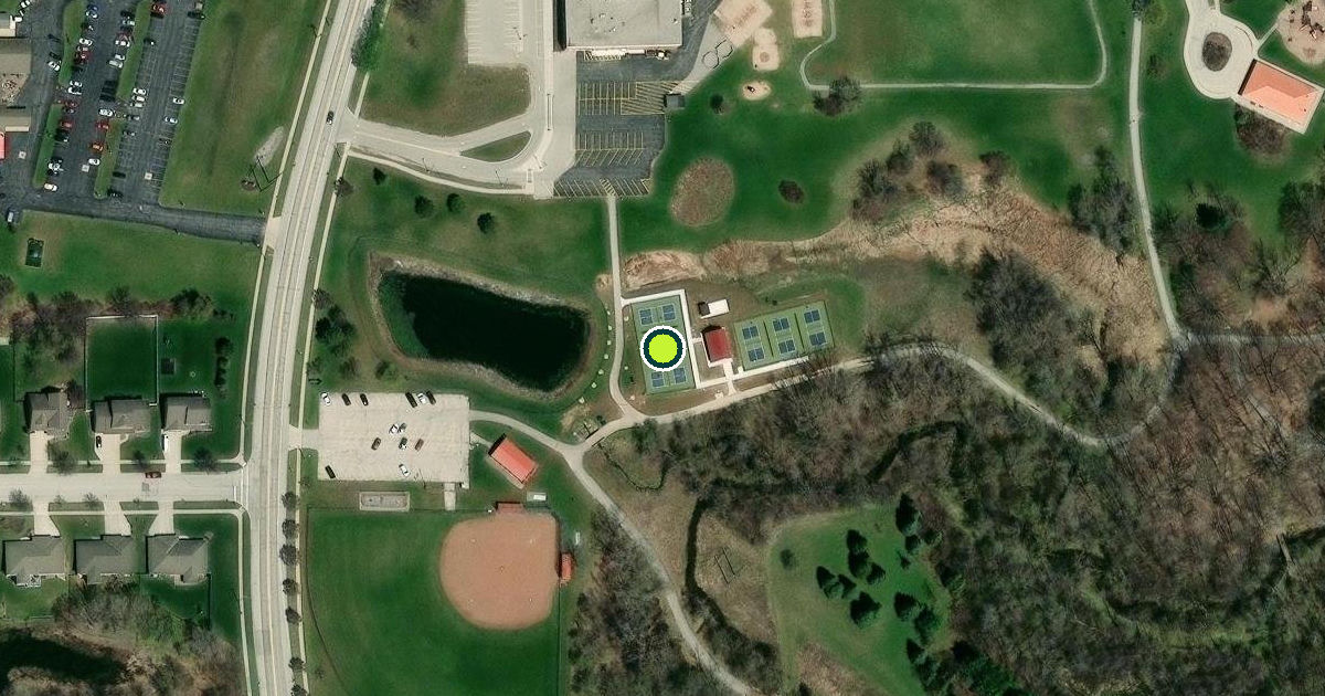 Satellite view of Howard Pickleball Courts
