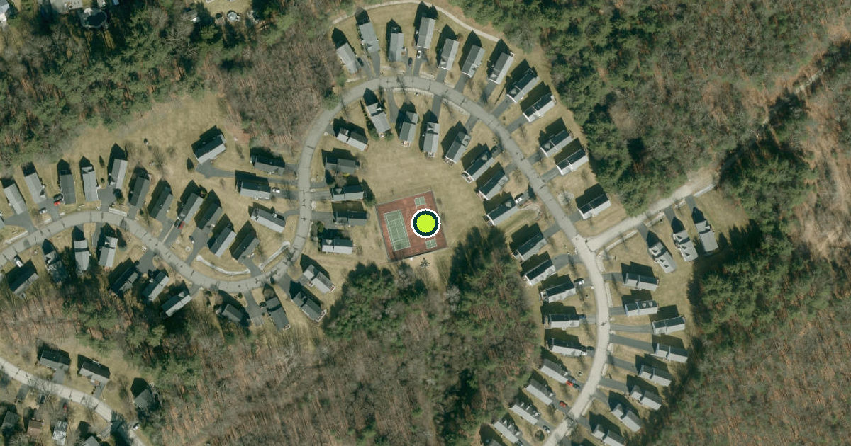 Satellite view of Hudson Pickleball Courts