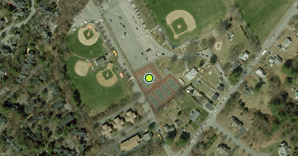 Satellite view of Hudson Pickleball Courts