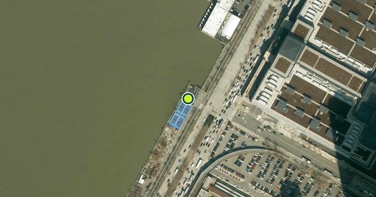 Satellite view of Hudson River Park Pickleball Courts