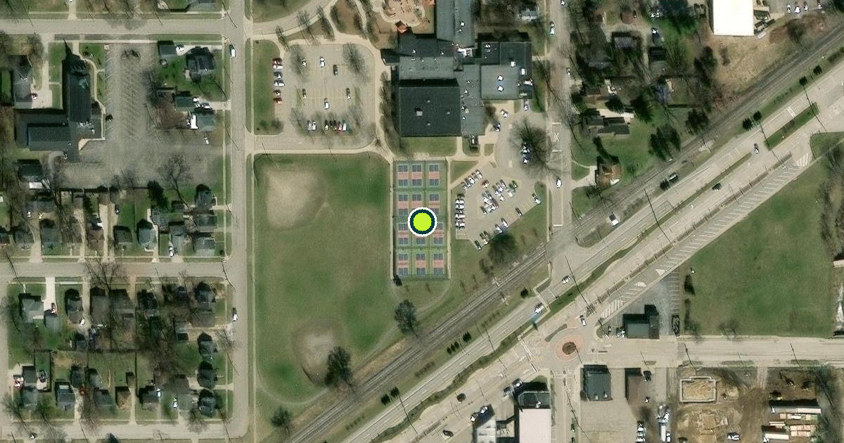 Satellite view of Hudsonville Pickleball Courts
