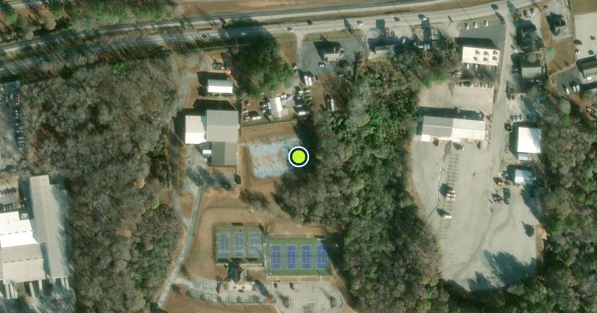 Satellite view of Hunter Memorial Park Pickleball Courts