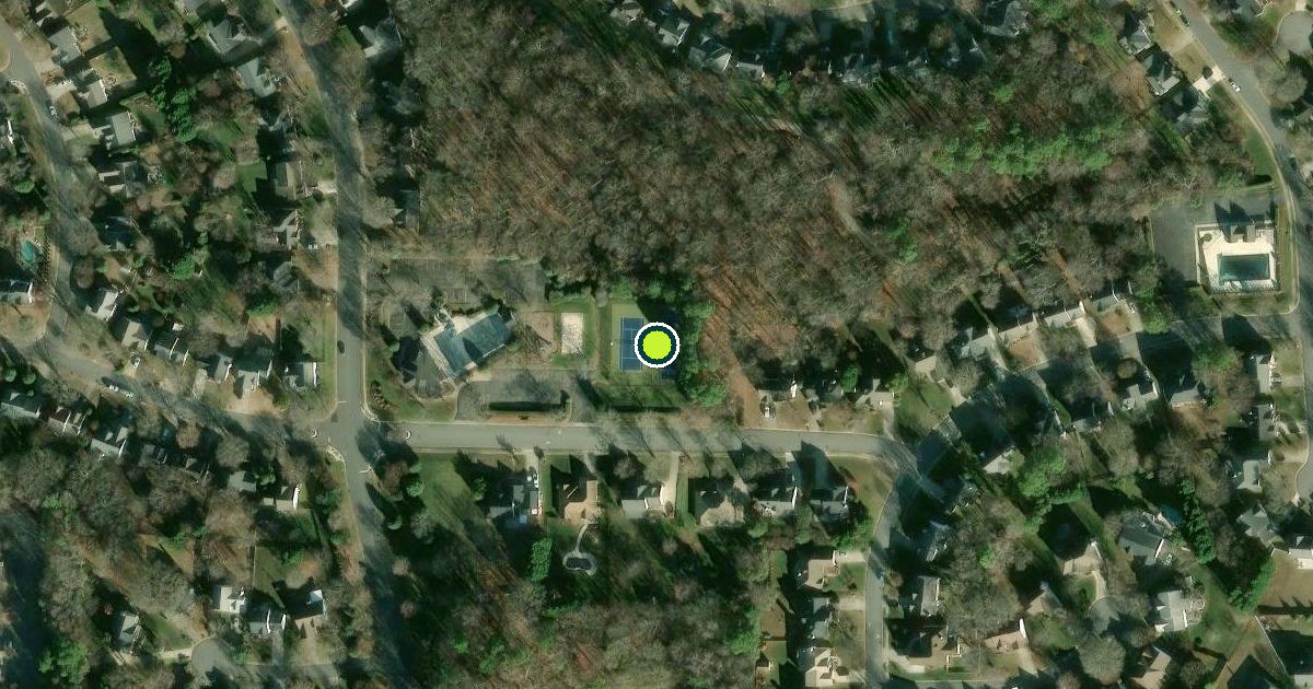 Satellite view of Huntersville Pickleball Courts
