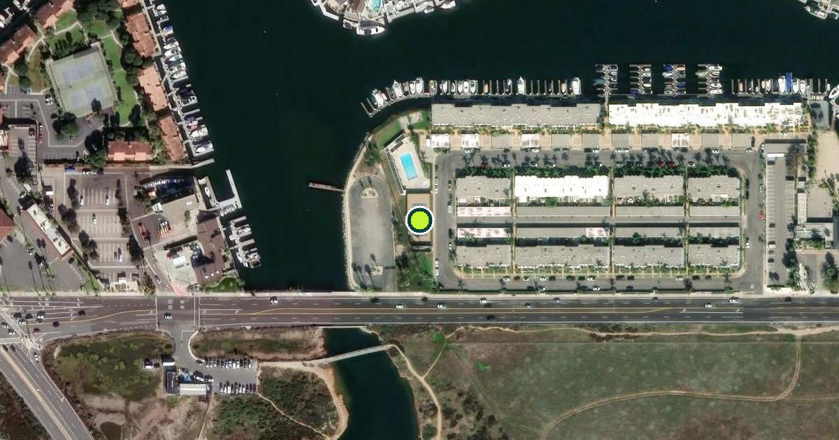 Satellite view of Huntington Beach Pickleball Courts
