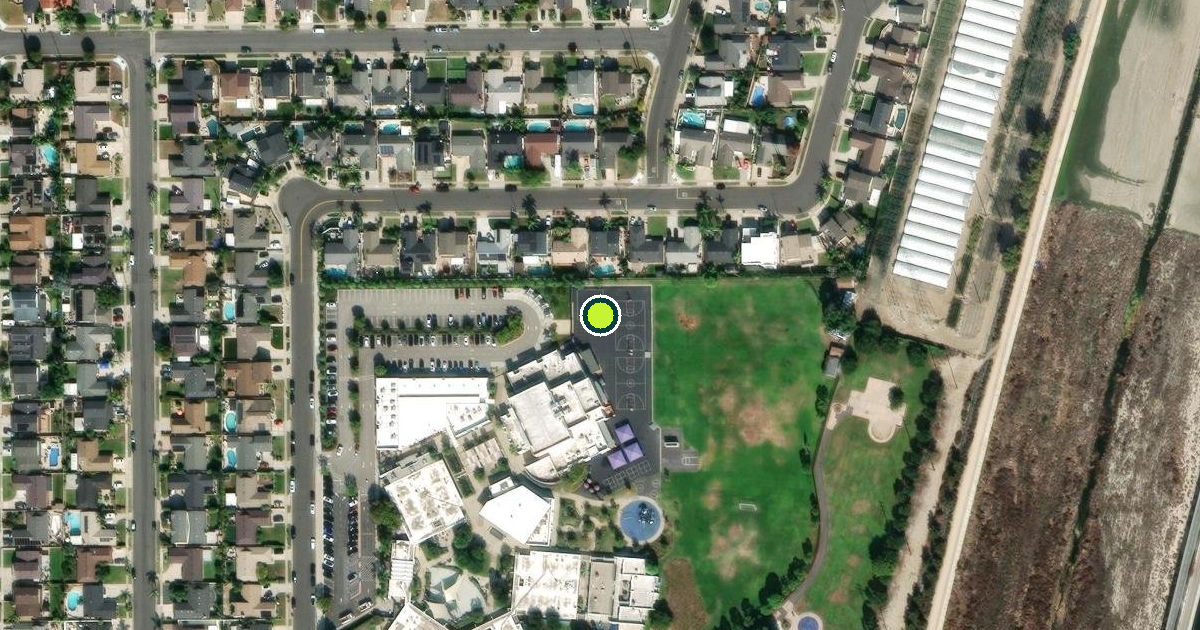 Satellite view of Huntington Beach Pickleball Courts