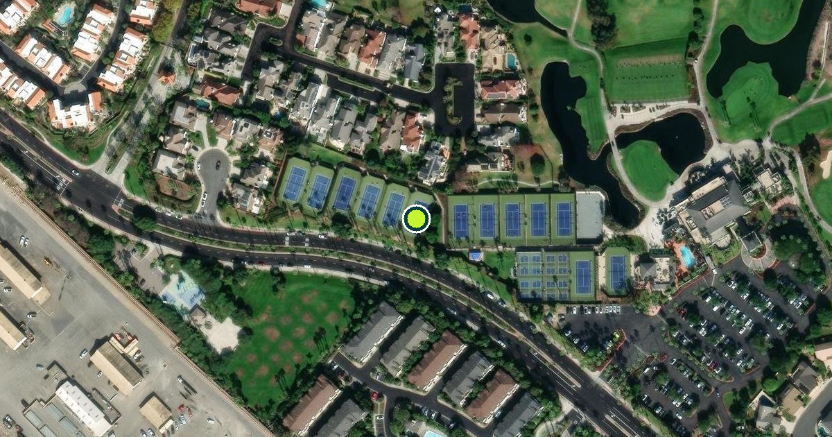 Satellite view of Huntington Beach Pickleball Courts