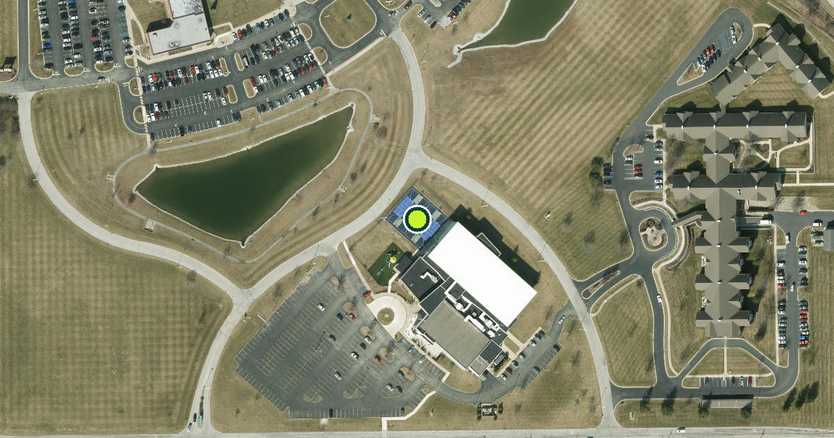 Satellite view of Huntington County Pickleball Courts