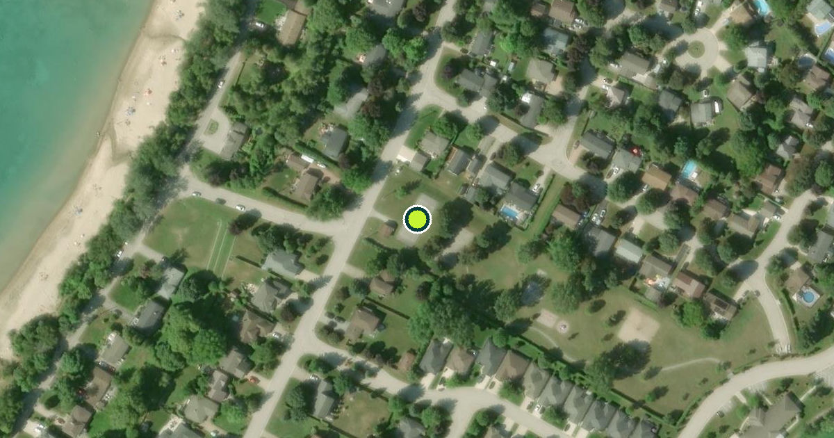 Satellite view of Huronville Pickleball Court