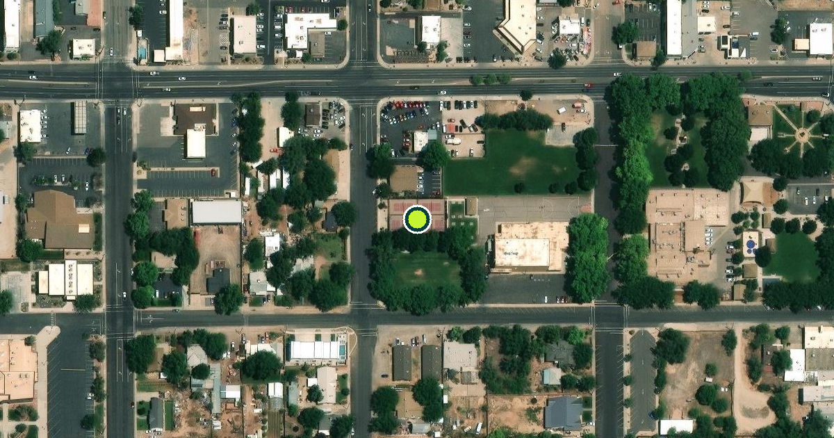 Satellite view of Hurricane Pickleball Courts