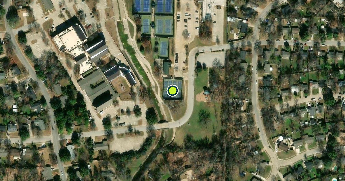 Satellite view of Hurst Pickleball Courts