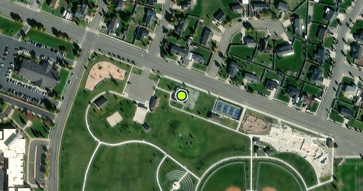 Satellite view of Hyrum Pickleball Courts