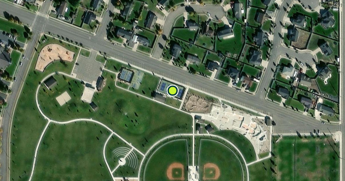 Satellite view of Hyrum Pickleball Courts