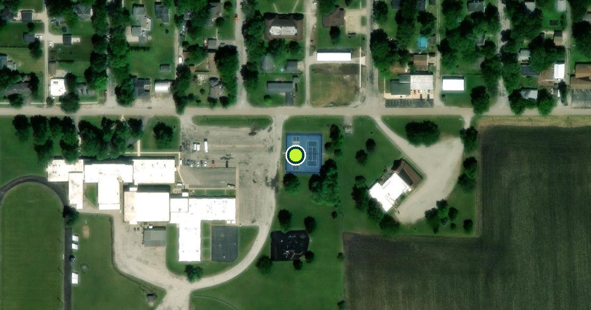 Satellite view of Illiopolis Pickleball Courts