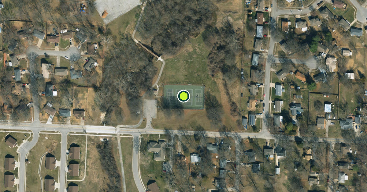 Satellite view of Independence Pickleball Courts