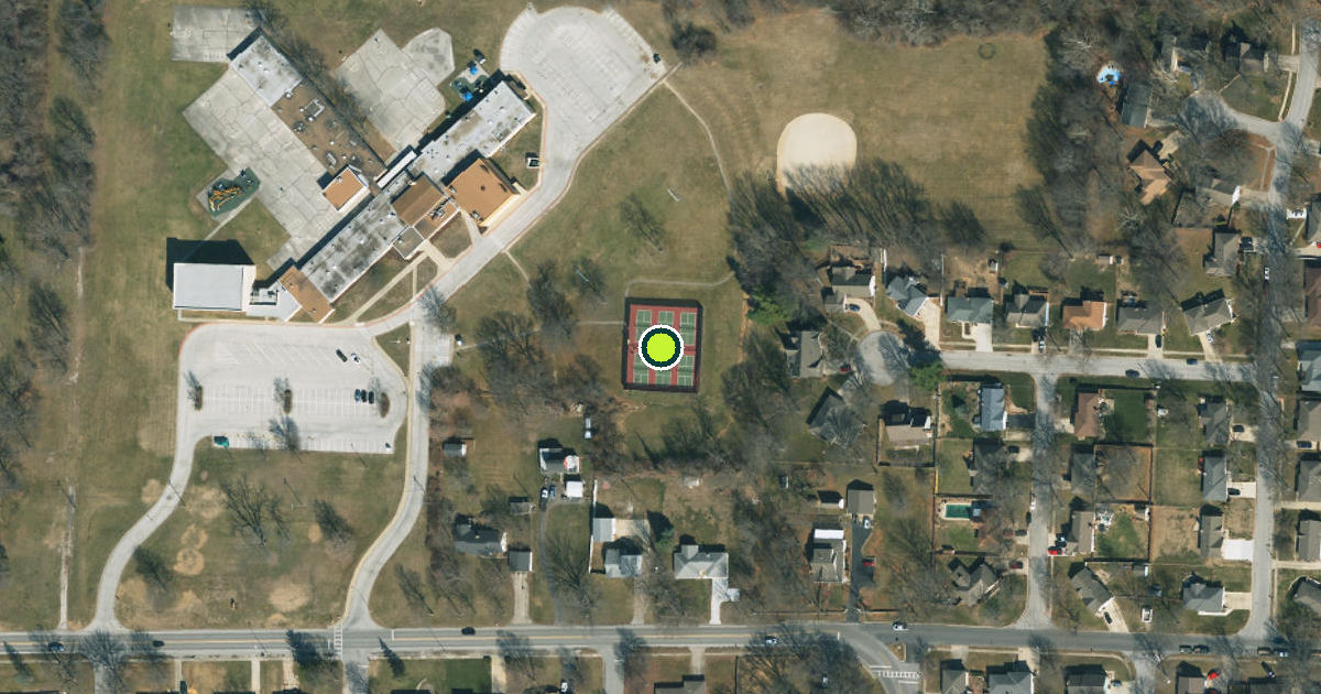 Satellite view of Independence Pickleball Courts