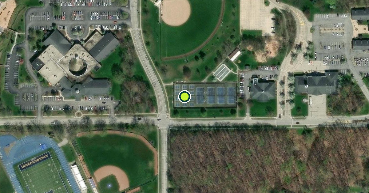 Satellite view of Independence Pickleball Courts