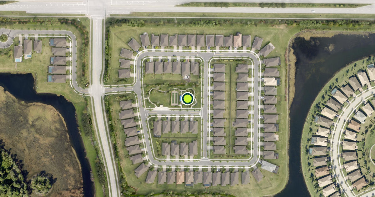 Satellite view of Indian River County Pickleball Courts