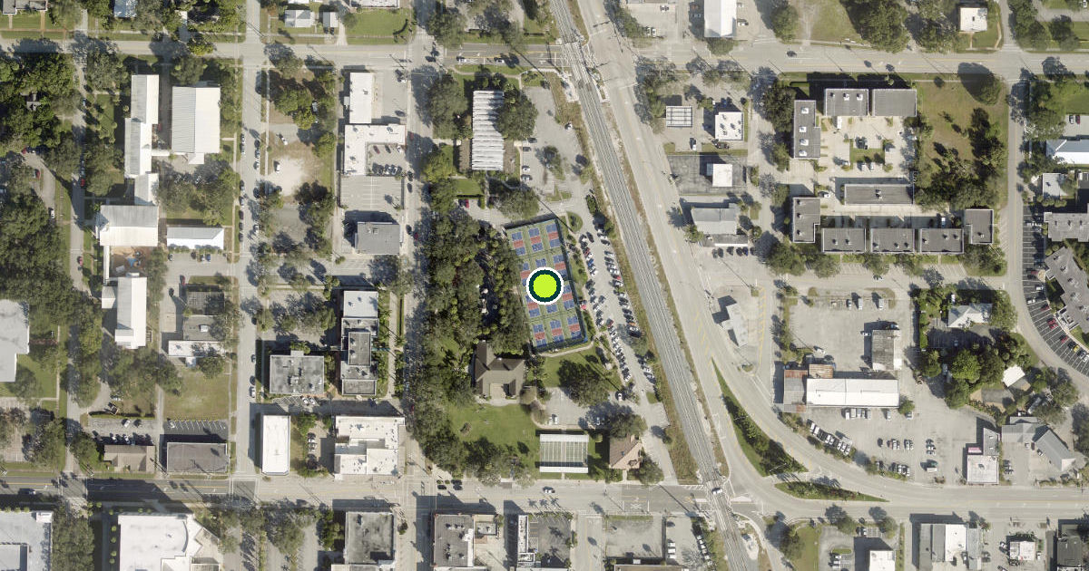 Satellite view of Indian River County Pickleball Courts