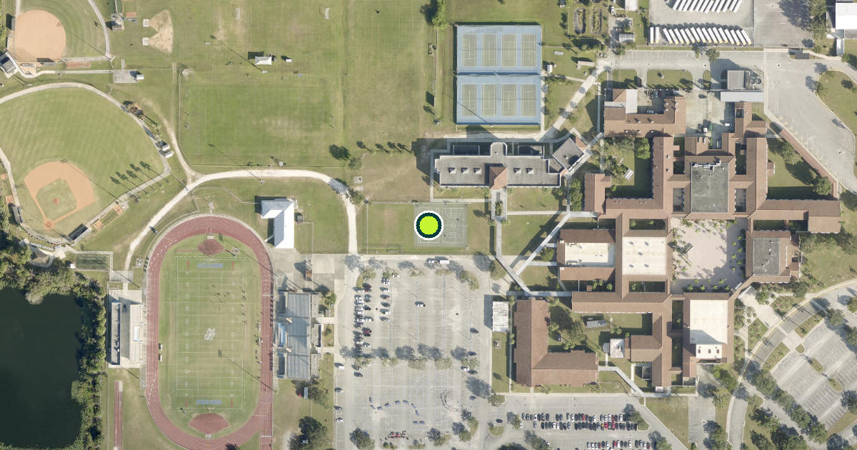 Satellite view of Indian River County Pickleball Courts