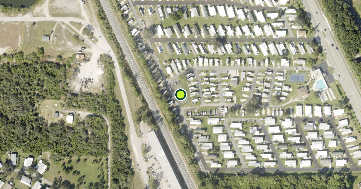 Satellite view of Indian River County Pickleball Courts