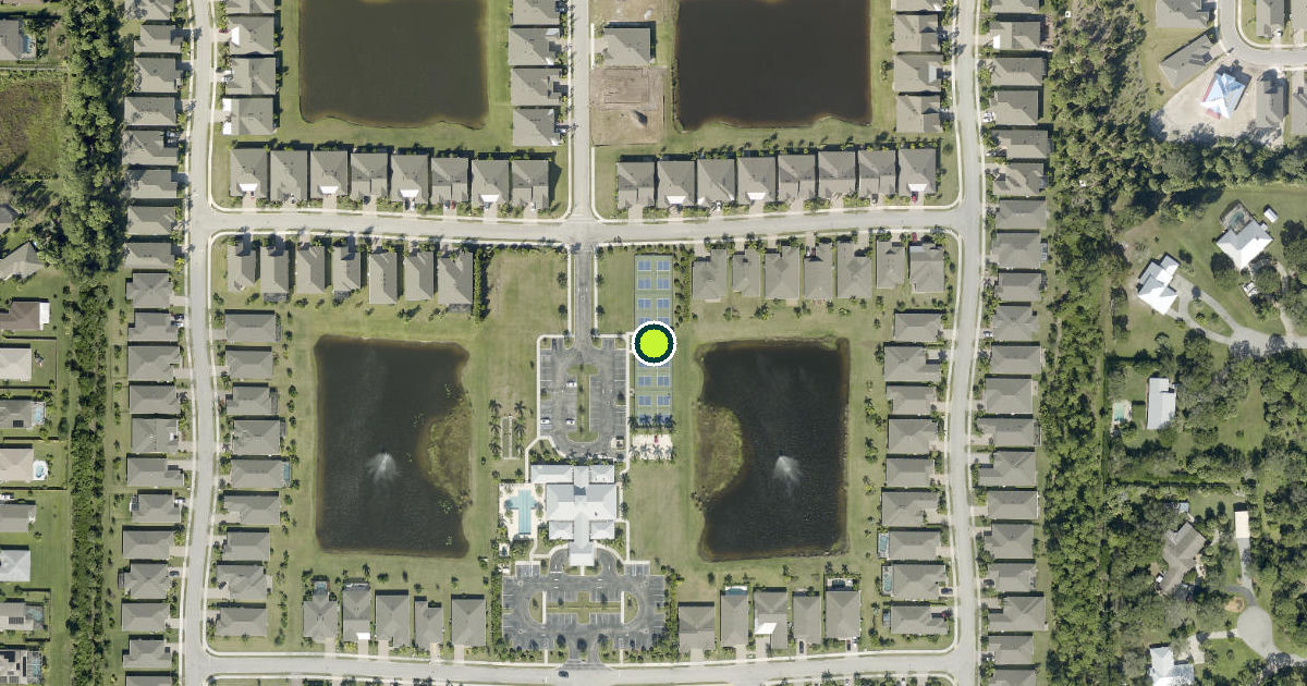 Satellite view of Indian River County Pickleball Courts