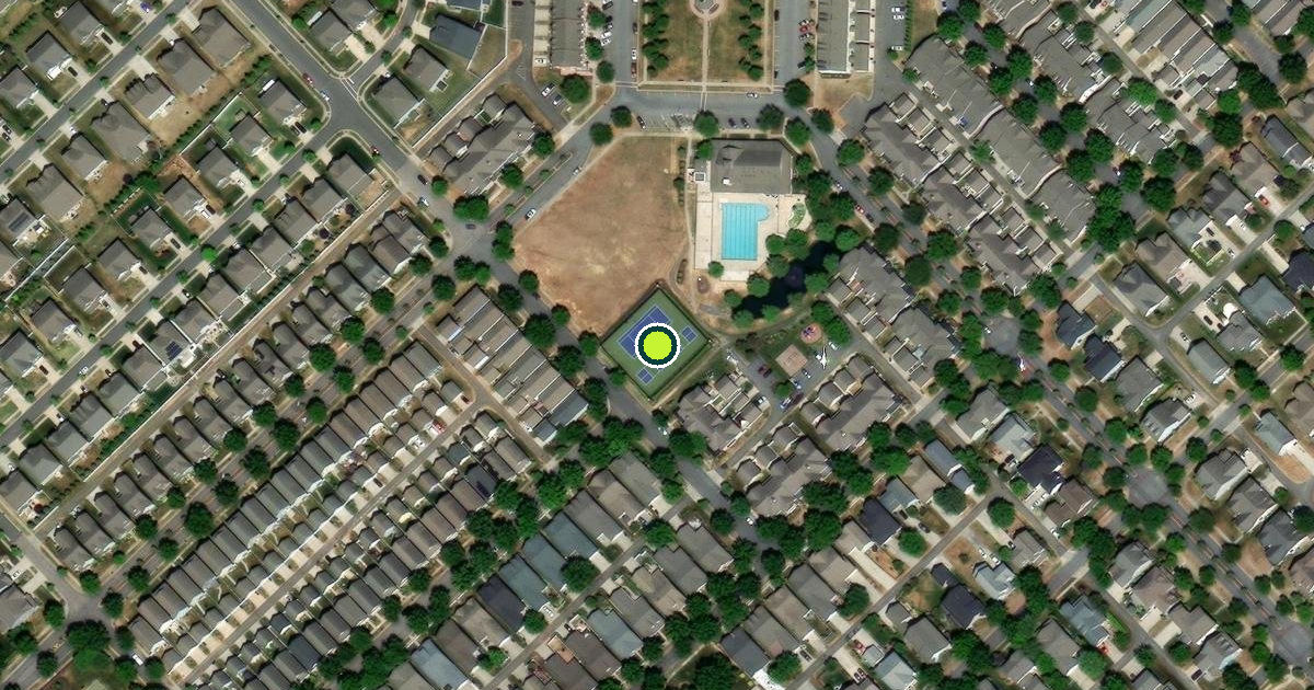 Satellite view of Indian Trail Pickleball Courts