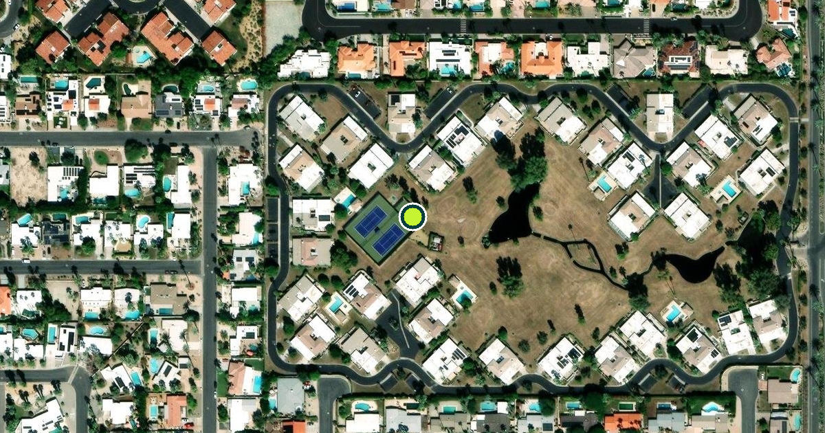 Satellite view of Indian Wells Pickleball Courts