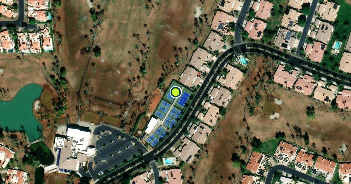 Satellite view of Indian Wells Pickleball Courts