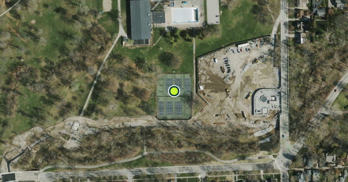 Satellite view of Indianapolis Pickleball Courts