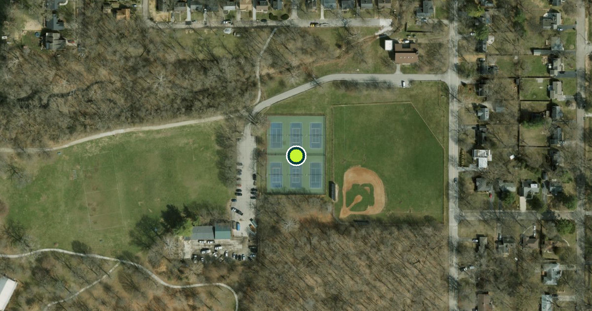 Satellite view of Indianapolis Pickleball Courts