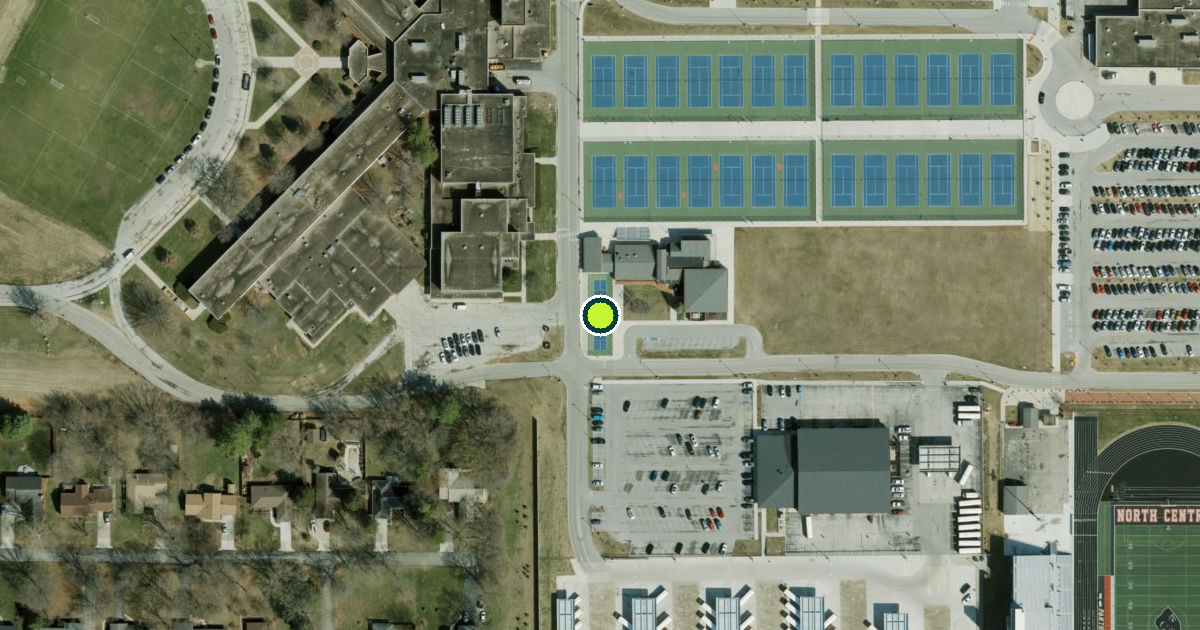 Satellite view of Indianapolis Pickleball Courts