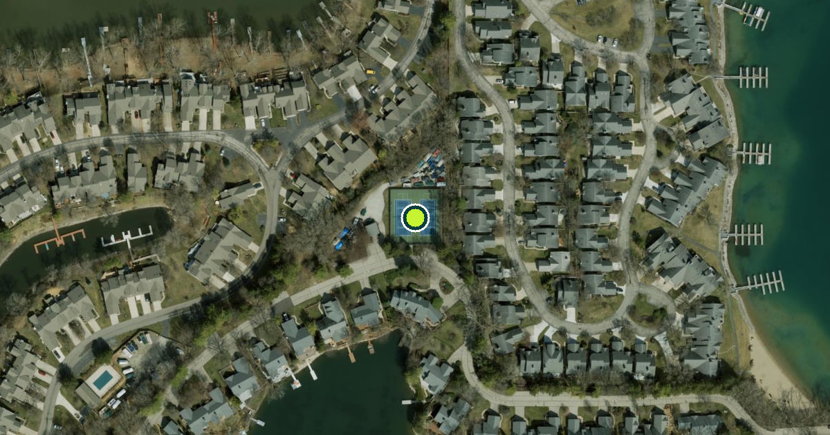 Satellite view of Indianapolis Pickleball Courts