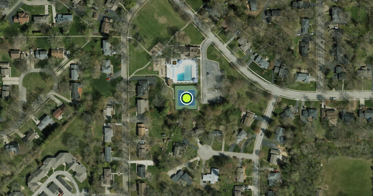 Satellite view of Indianapolis Pickleball Courts